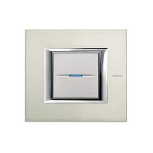 PLACA 2+2 MODULOS AXOLUTE ALUMINIO PULIDO