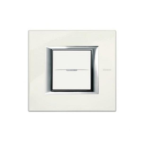 PLACA CON 2 MDULOS AXOLUTE COLOR BLANCO LIMOGES