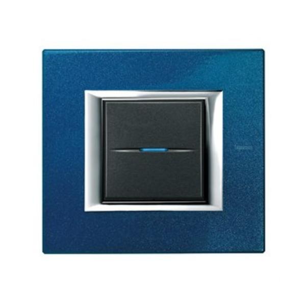 PLACA CON 2 MDULOS AXOLUTE COLOR AZUL MEISSEN