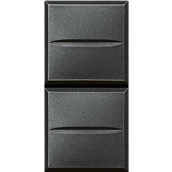 PULSADOR DOBLE 10A 230V AXOLUTE EN COLOR OSCURO
