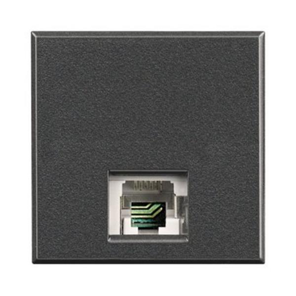 BASE TELFONO RJ12 K10 CON 2 MDULOS AXOLUTE COLOR ANTRACITA