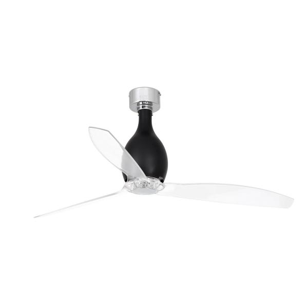 VENTILADOR MINI ETERFAN DIMETRO 128 NEGRO MATE PALAS TRANSPARENTE