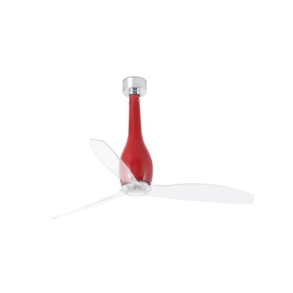 VENTILADOR ETERFAN DIMETRO 128cm ROJO BRILLO PALAS TRANSPARENTE