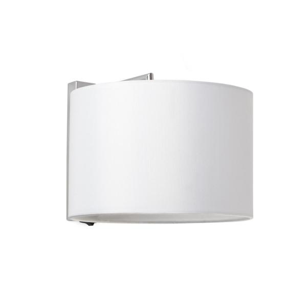 APLIQUE SAHARA 1xE27 60W CROMO PANTALLA BLANCA