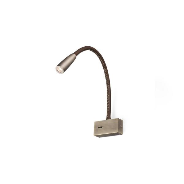 APLIQUE LECTOR LEAD LED 3W 3000K PIEL/BRONCE