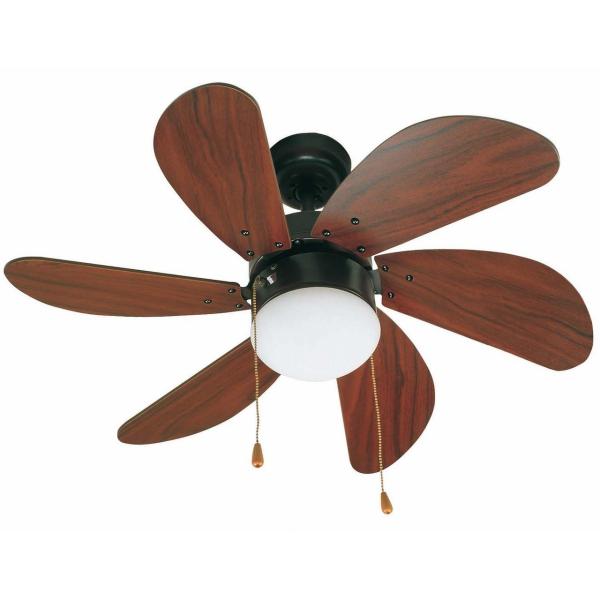 VENTILADOR PALAO 6 PALAS DIÁMETRO 75cm E14 40W MARRÓN