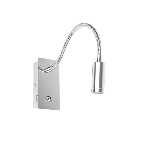 APLIQUE JULIET LECTOR CON USB CROMO LED 3W 3000K