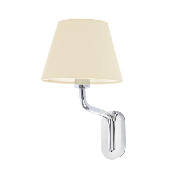 APLIQUE ETERNA CROMO E27 15W PANTALLA BEIGE