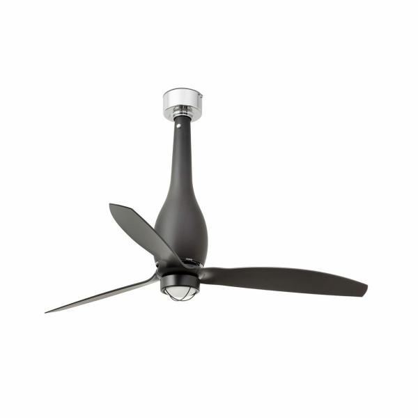 VENTILADOR ETERFAN 1280mm NEGRO MATE PALAS NEGRAS 17W 3000K