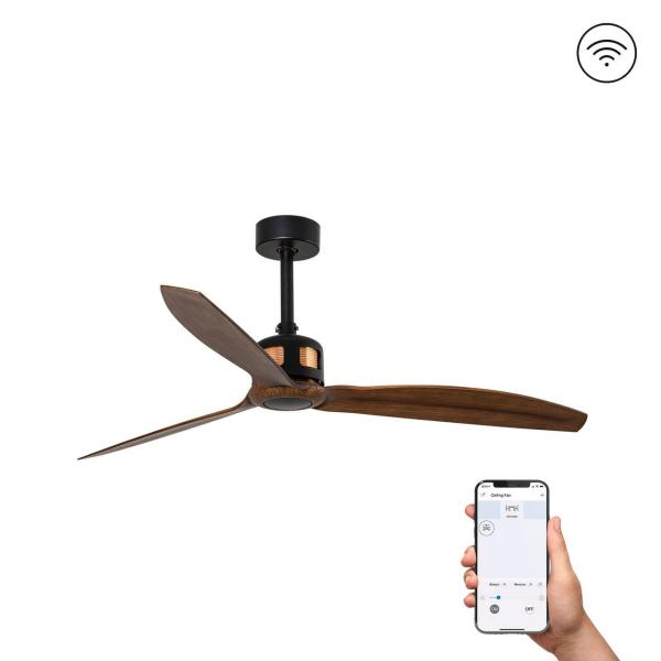 VENTILADOR COPPER FAN 1280mm NEGRO PALAS MADERA OSCURA S/R