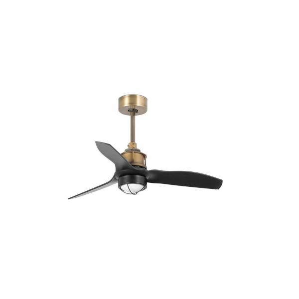 VENTILADOR JUST FAN XS DIMETRO 810mm ORO VIEJO PALAS NEGRAS 17W 3000K