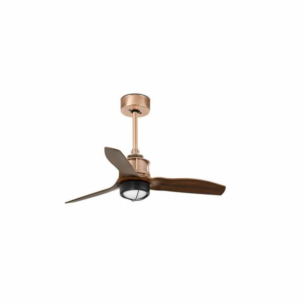 VENTILADOR JUST FAN XS DIMETRO 810mm COBRE 3 PALAS MADERA 17W 3000K