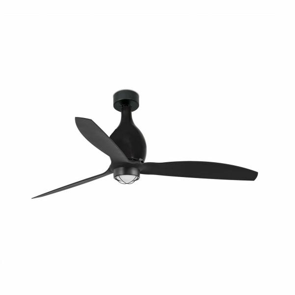 VENTILADOR MINI ETERFAN 1280mm NEGRO MATE PALAS NEGRAS 17W 3000K