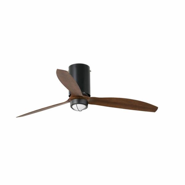 VENTILADOR MINI TUBEFAN 1280mm NEGRO MATE PALAS MADERA 17W 3000K S/R