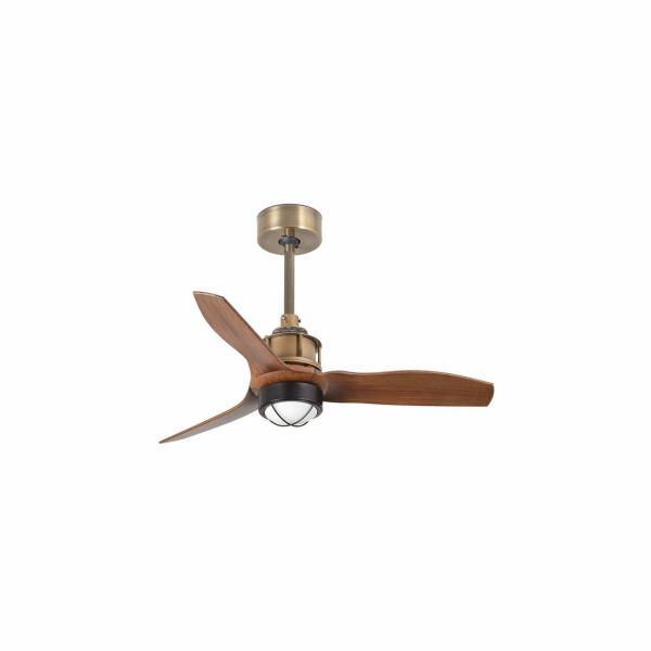 VENTILADOR JUST FAN XS DIMETRO 810mm ORO VIEJO PALAS MADERA 17W 3000K