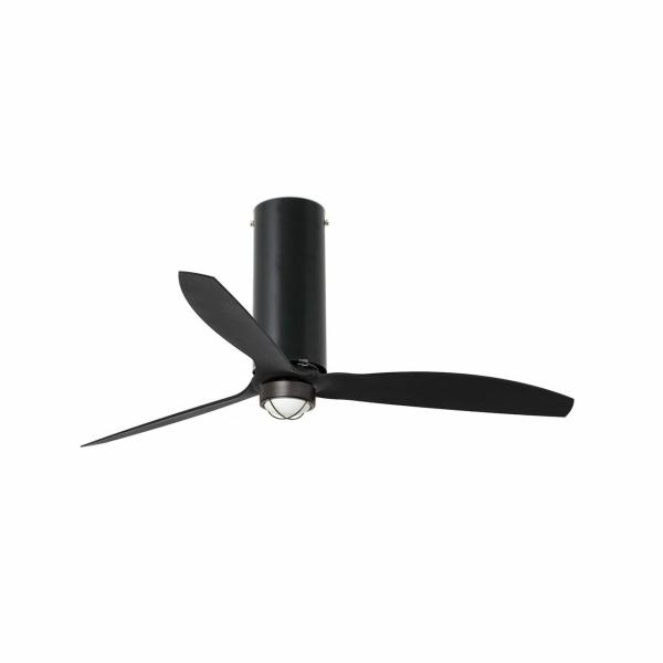 VENTILADOR TUBE FAN 1280mm NEGRO MATE PALAS NEGRAS 17W 3000K