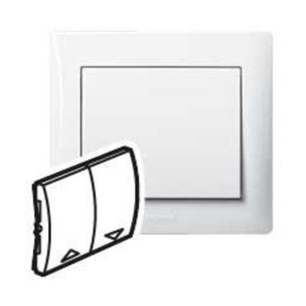 TECLA BLANCO MANDO PERSIANA DOBLE INTERRUPTOR PULSADOR GALEA
