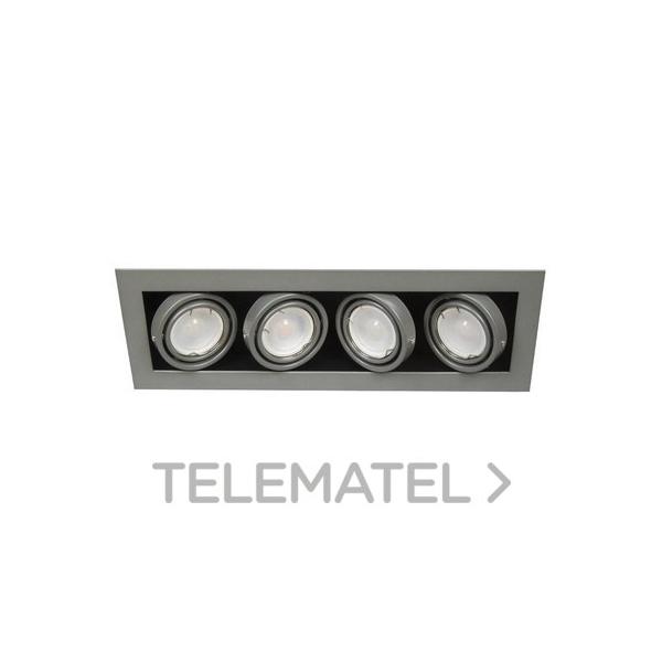 EMPOTRABLE KARDAN 53011 LED GU10 4x7W GRIS