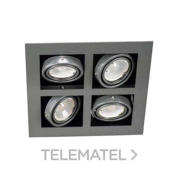 EMPOTRABLE KARDAN 53013/4 LED GU10 4x7W GRIS