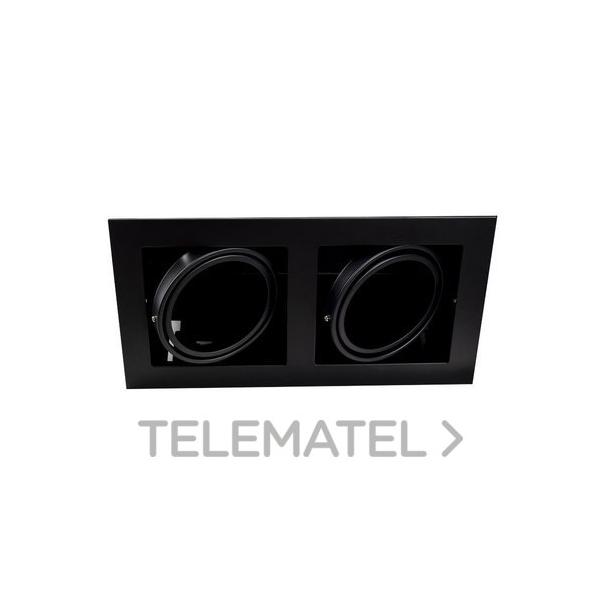 LUMINARIA EMPOTRABLE KARDAN 2x75W NEGRO