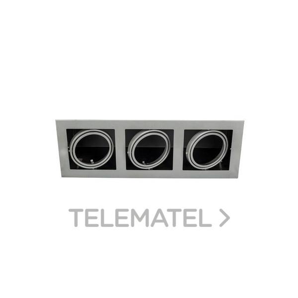 LUMINARIA EMPOTRABLE KARDAN 3x75W GRIS