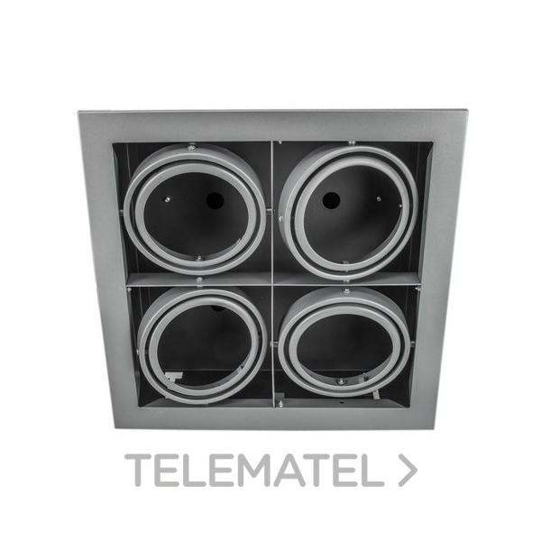 LUMINARIA EMPOTRABLE KARDAN 4x75W GRIS