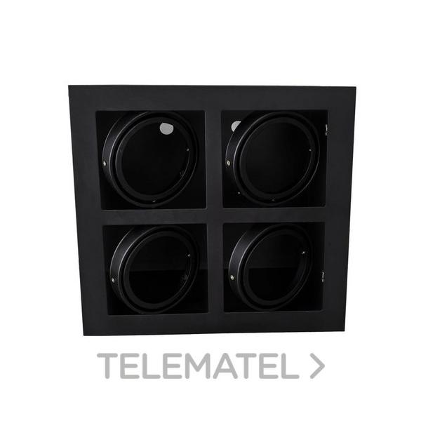 LUMINARIA EMPOTRABLE KARDAN 4x75W NEGRO