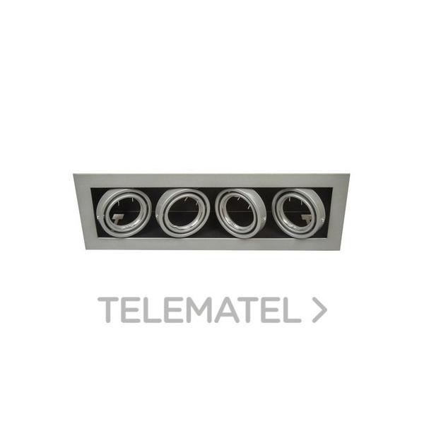 LUMINARIA EMPOTRABLE KARDAN 4x50W GRIS