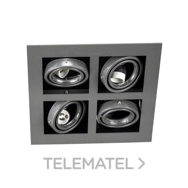 LUMINARIA EMPOTRABLE KARDAN 4x50W GRIS