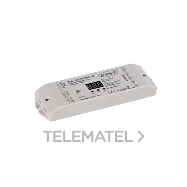 DIMMER DMX PARA TIRA LED RGBW 5 CANALES