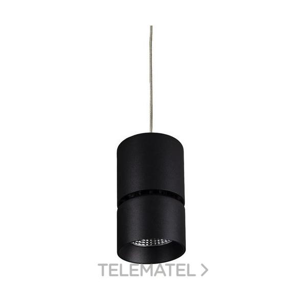 FOCO COLGANTE DECORATIVO CON LED 30W 4000K NEGRO CON ARO INTERIOR NEGRO