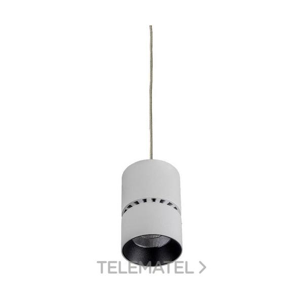 FOCO COLGANTE DECORATIVO CON LED 15W 4000K BLANCO CON ARO INTERIOR NEGRO