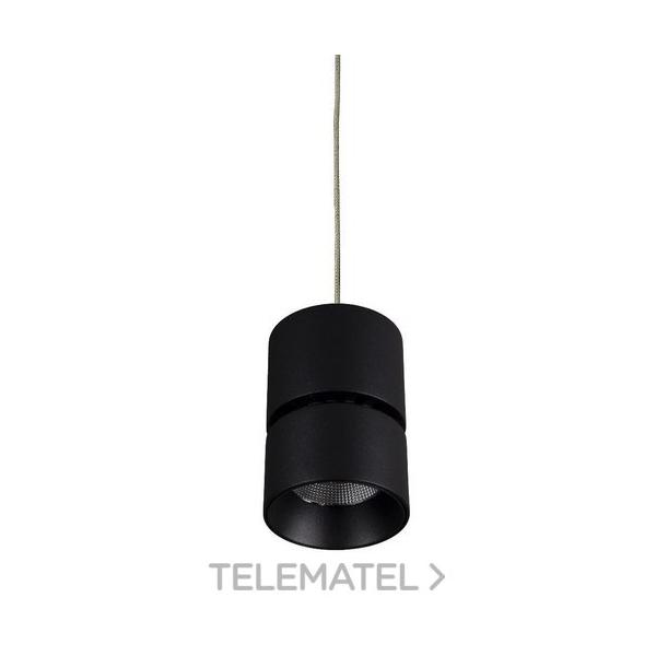 FOCO COLGANTE DECORATIVO CON LED 15W 4000K NEGRO CON ARO INTERIOR NEGRO