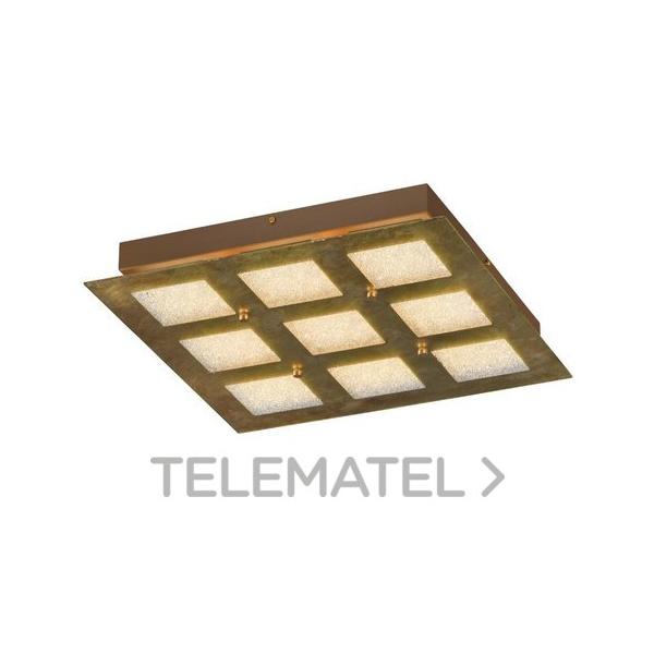 PLAFN 1129 9 LUCES 36W 3000K ALUMINIO CRISTAL ORO