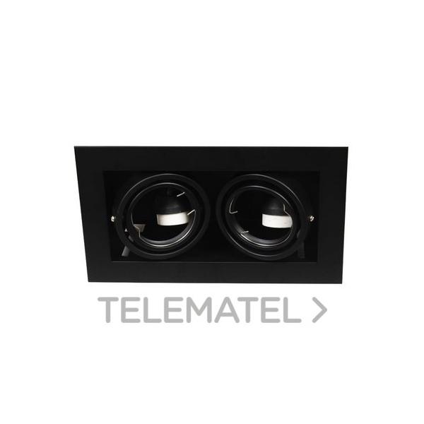 LUMINARIA EMPOTRABLE KARDAN 2x50W NEGRO