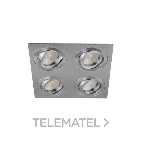 EMPOTRABLE 5138 CUADRADO BASCULANTE ALUMINIO LED GU10 7W 3000K DIM