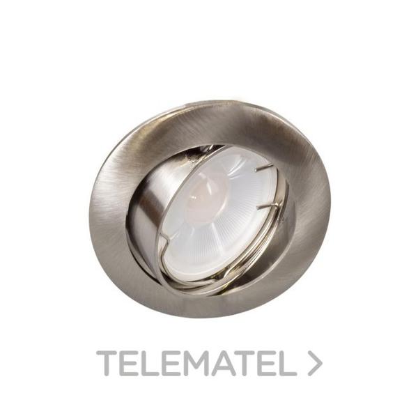 EMPOTRABLE REDONDO 54000 BASCULANTE NÍQUEL GU10 LED 7W 6000K