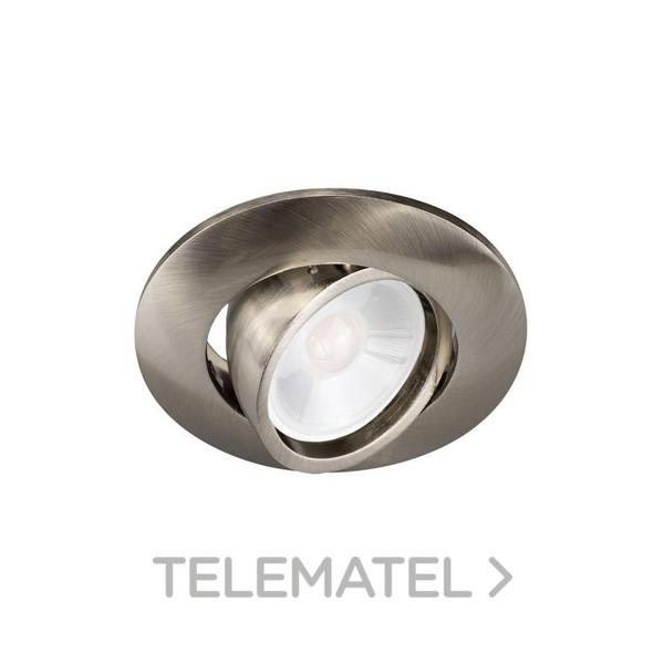 EMPOTRABLE REDONDO 54003 BASCULANTE NÍQUEL GU10 LED 7W 3000K DIM TRIAC-AC
