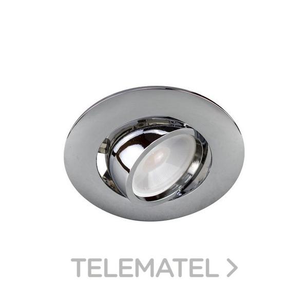 EMPOTRABLE REDONDO 54003 BASCULANTE CROMO GU10 LED 7W 6000K