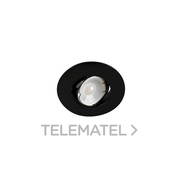 EMPOTRABLE REDONDO 54024 BASCULANTE CROMO NEGRO GU10 LED 7W 6000K