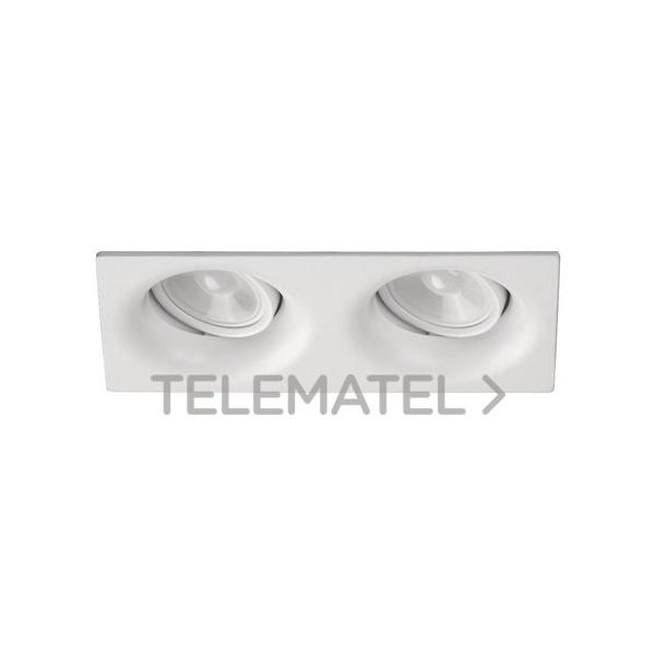 EMPOTRABLE RECTANGULAR 54130 BASCULANTE 2 LUCES BLANCO LED GU10 7W 3000K DIM