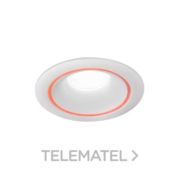 EMPOTRABLE REDONDO 54214 FIJO ALUMINIO BLANCO CON ARO ROJO LED GU10 7W 3000K DIM