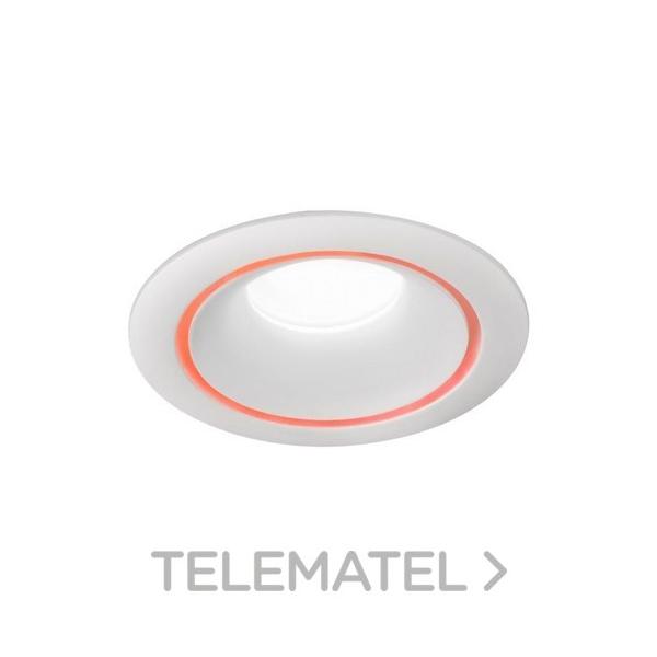 EMPOTRABLE REDONDO 54214 FIJO ALUMINIO BLANCO CON ARO ROJO LED GU10 7W 6000K