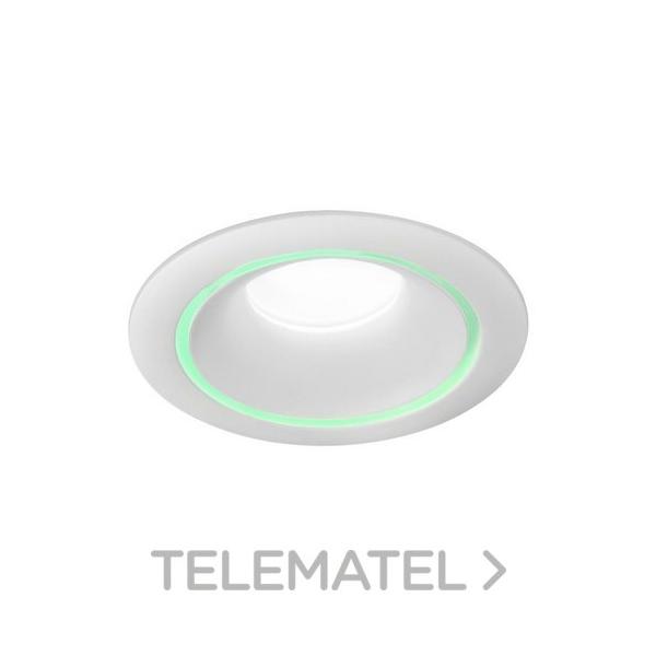 EMPOTRABLE REDONDO 54214 FIJO ALUMINIO BLANCO CON ARO VERDE LED GU10 7W 6000K