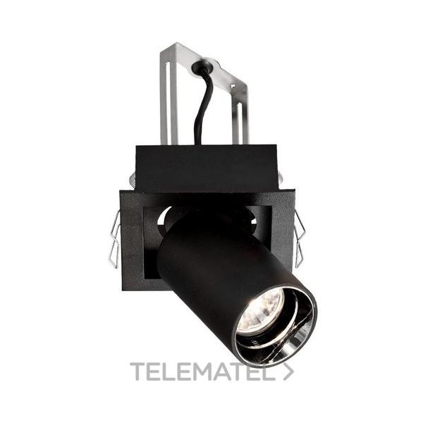 FOCO EMPOTRABLE CUADRADO LED COB NEGRO 8W 4000K