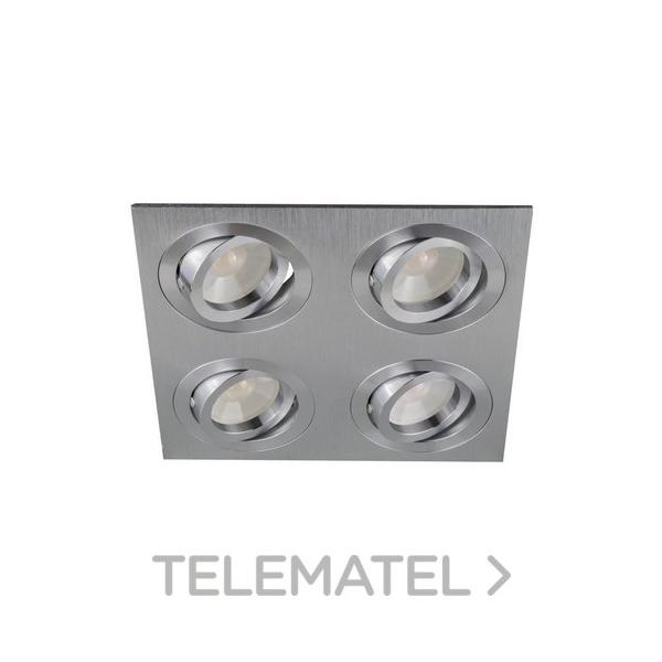 EMPOTRABLE 5138 LED GU10 4x7W 4000K ALUMINIO