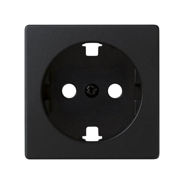 TAPA SIMON 82 PARA BASE DE ENCHUFE SCHUKO NEGRO MATE