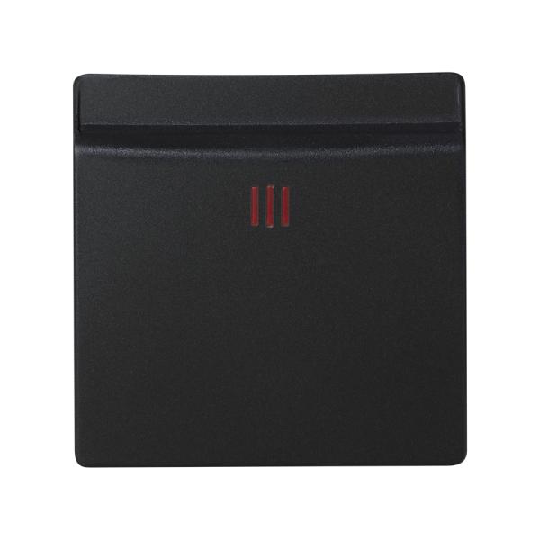 Tapa con visor para interruptor de tarjeta mecánico o electrónico negro mate Simon 82 Concept