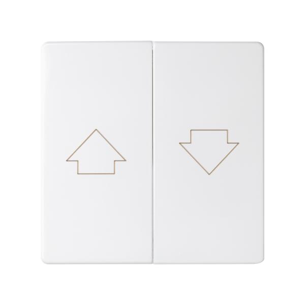 Tecla doble para mecanismos de persianas con enclavamiento de seguridad blanco mate Simon 82 Concept