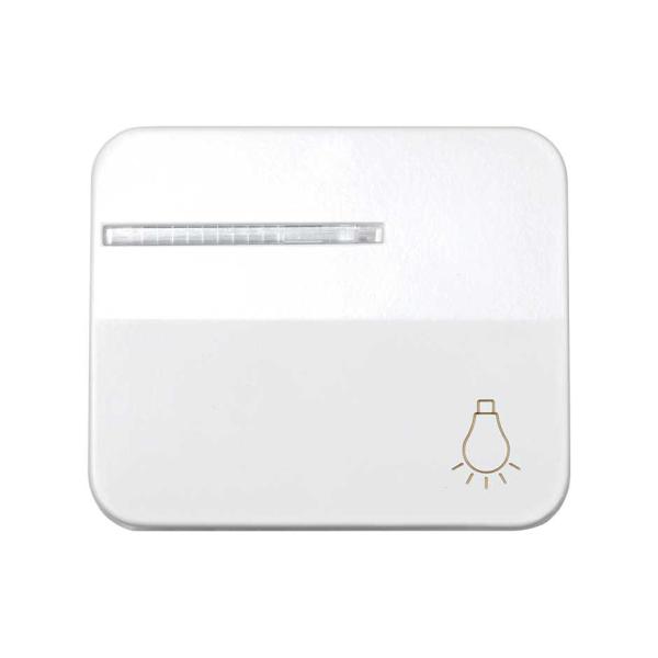 Tecla individual con visor y grabado luz para pulsador blanco Simon 75
